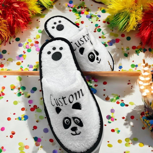 Sale Set of Spa slippers for kids, size 9’’  fluffy slippers for overnight party, gift for kids, weekend spa day