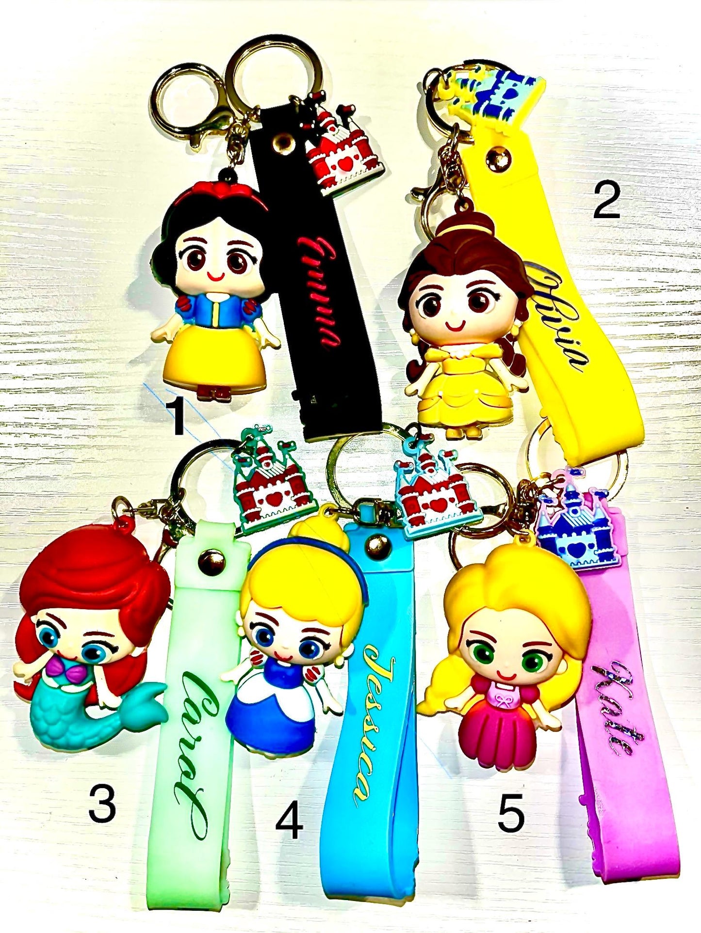 Personalized Princess Keychain: Bookbag, Backpack Tag