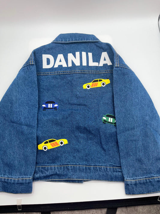 Personalized Denim Jacket, Trendy 3D Puff Coat for Kids, Unique Gift, Stylish Jean Jacket, Personalized Denim with Name, Gift for Boys