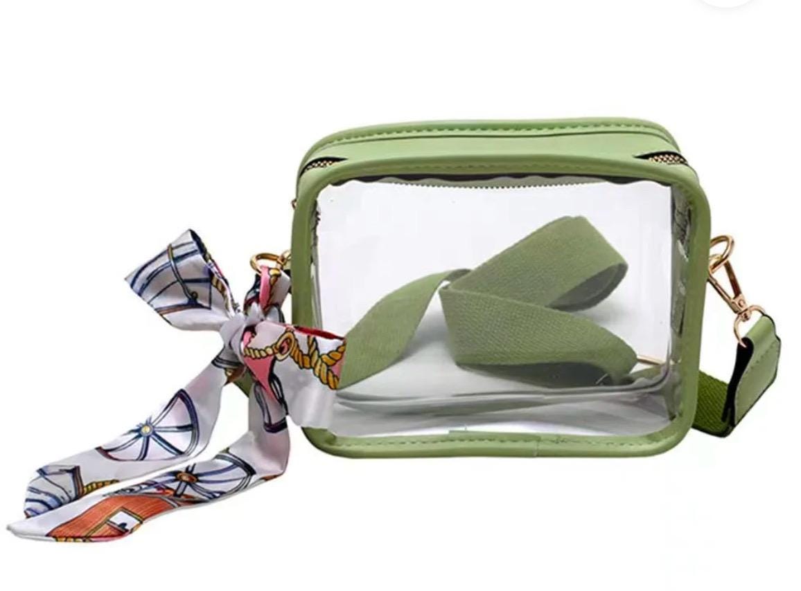 Personalized Clear Stadium Crossbody Bag: Concert Purse with Scarf & Wallet