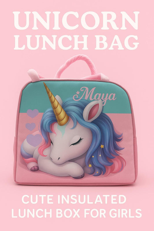 Lunch box for kids in unicorn theme, Kids Lunch Box with his Name, Back to school gift, Kindergarten, Unicorn Lunch Box, Birthday Gifts