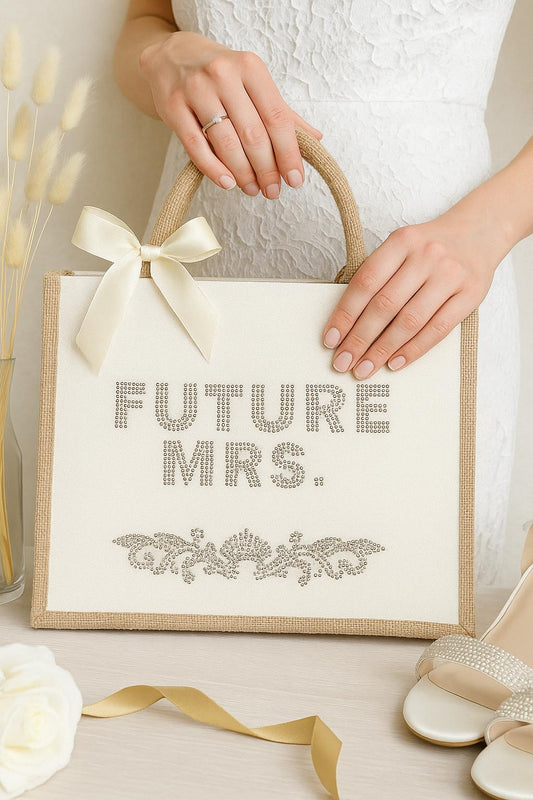 Future Mrs Tote Bag, Custom Mrs Bag, Engagement Tote Bag, Bride Canvas Bag, Engagement Gifts, for Bride to Be Tote, Engagement Party Gifts