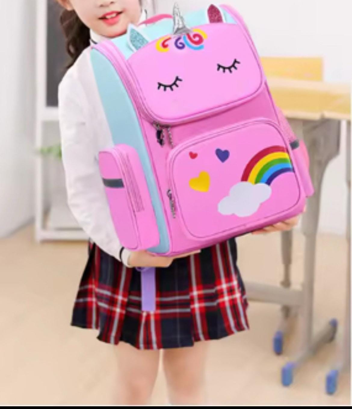 Personalized Unicorn Backpack: Rainbow School Bag