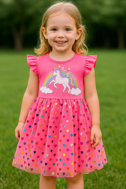 Unicorn tutu dress for girls, sparkly dress with wings with Personalized Touch, Kids Personalized Dress, Birthday Dress, Unicorn lover gift
