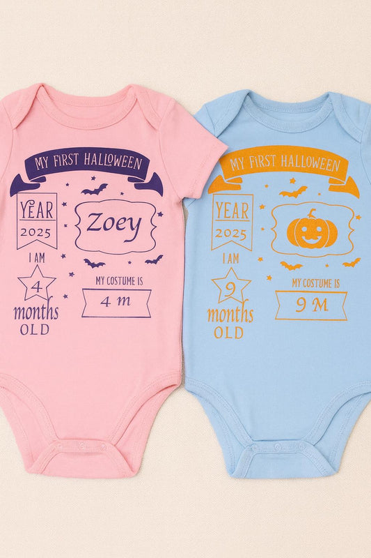 My First Halloween Baby Bodysuit | Infant Halloween Outfit | Baby Girl Boy Clothes | Newborn Halloween Gift | Personalized Baby Outfit