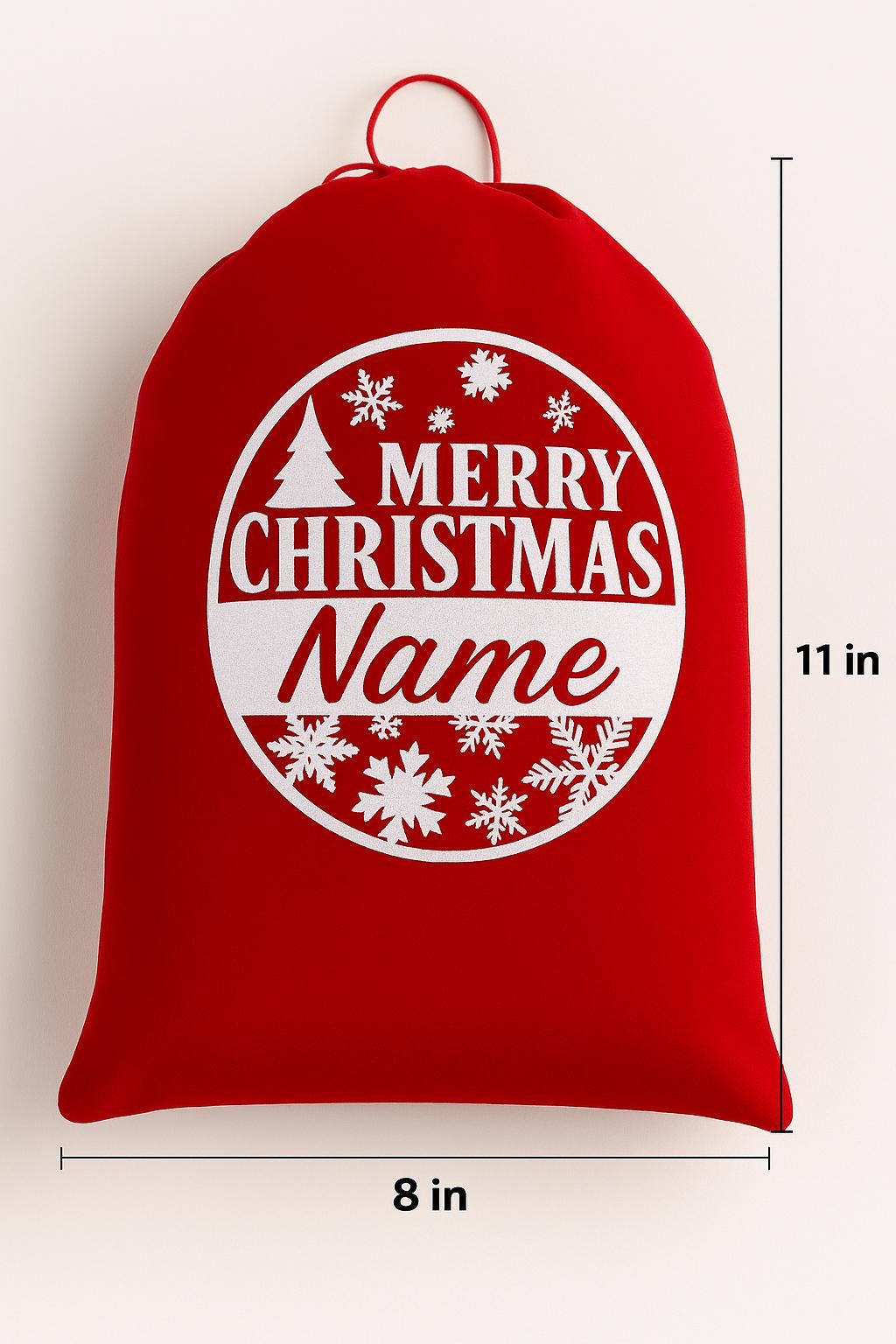 Personalized Velvet Santa Sack | Corporate Christmas Gift Bag