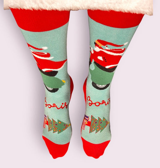Personalized Santa Socks: Custom Name Christmas Gift