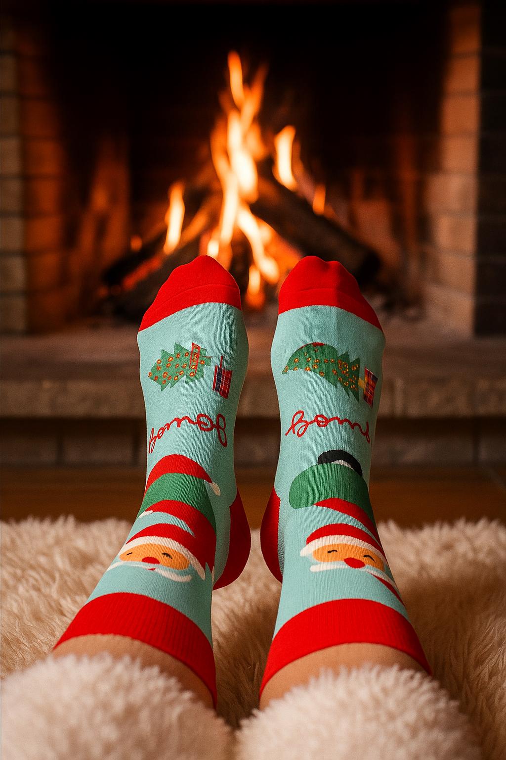 Personalized Santa Socks: Custom Name Christmas Gift
