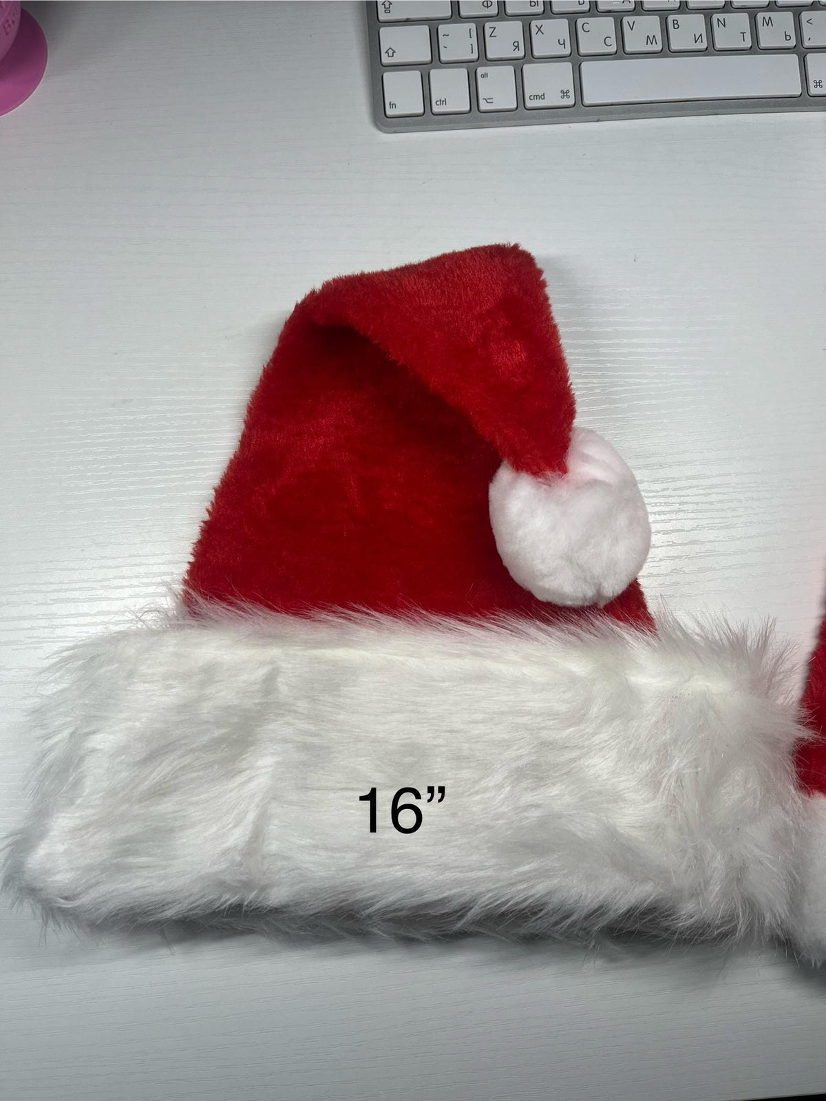 Personalized Velvet Santa Hat, Custom Christmas Holiday Headwear