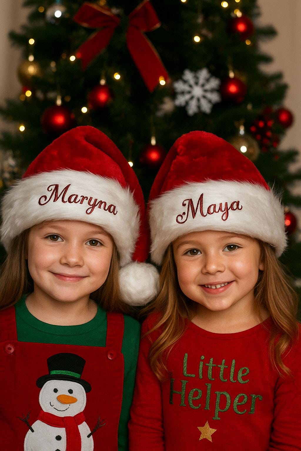 Personalized Velvet Santa Hat, Custom Christmas Holiday Headwear