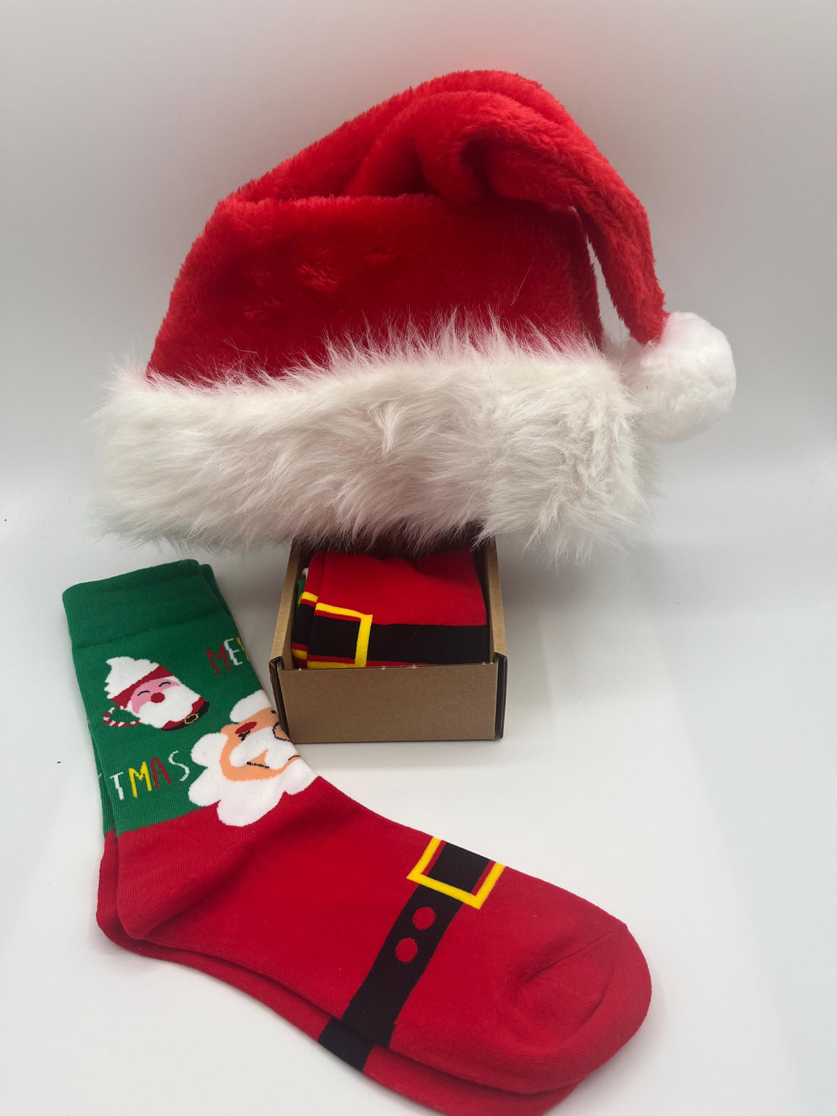 Personalized Santa Socks, Funny Christmas Holiday Crew Socks
