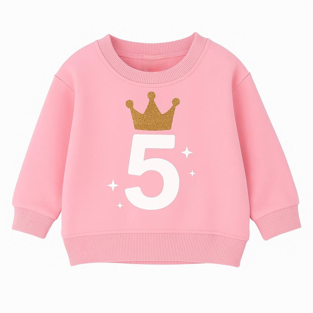Personalized Girls Birthday Sweatshirt, Custom Name & Age