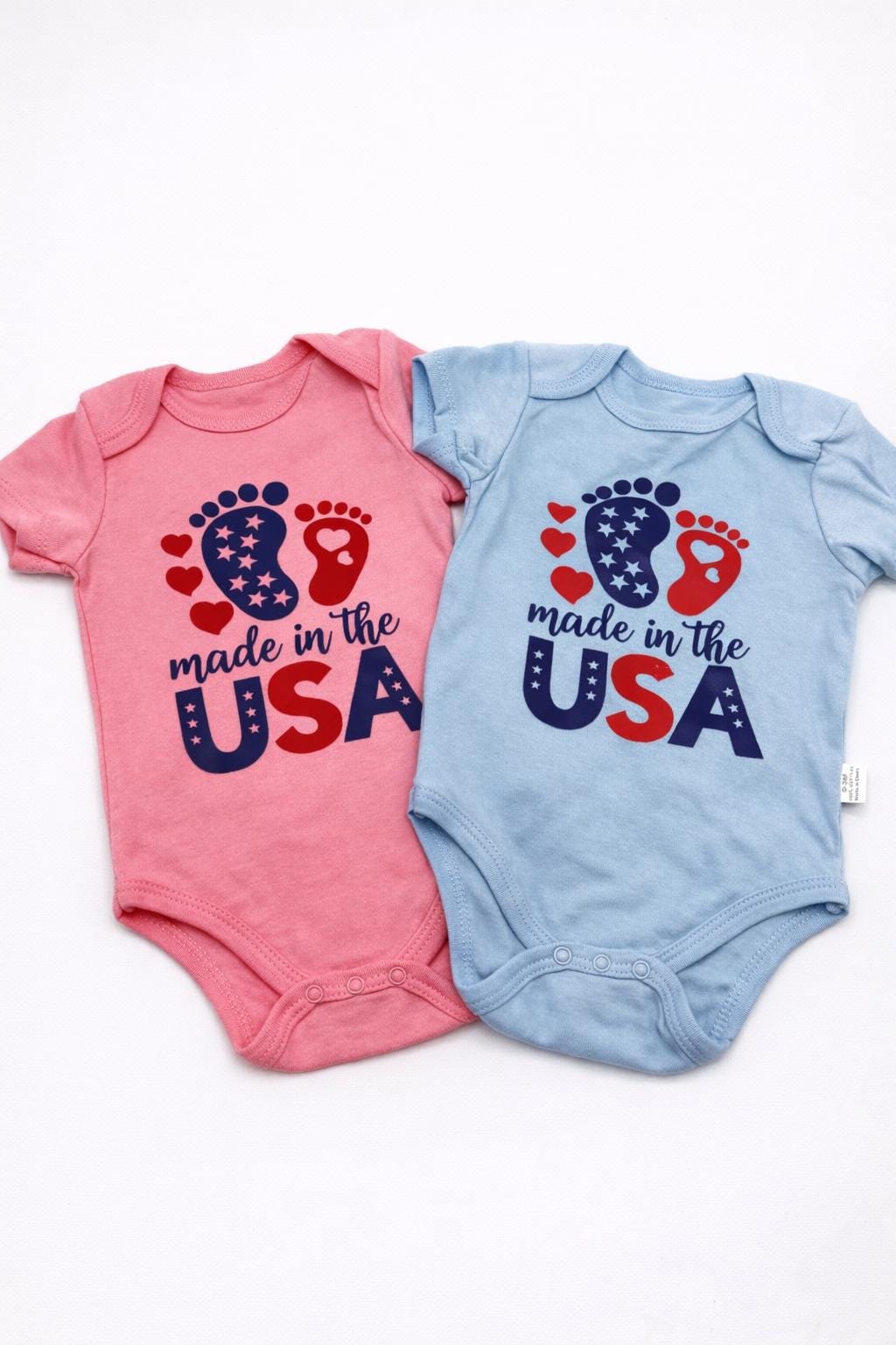 Made in USA Baby Onesie, Patriotic Newborn Bodysuit