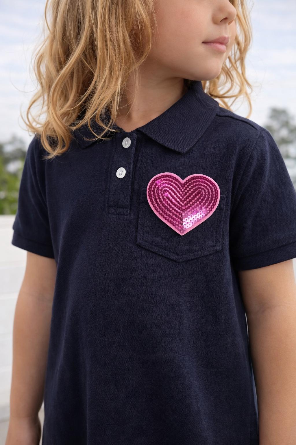Sequin Heart & Star Iron On Patches, DIY Appliques