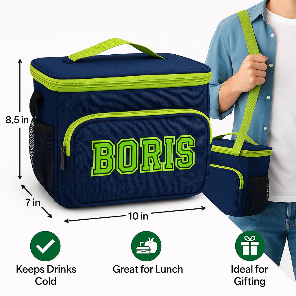 Personalized Lunch Box for Him or Her, Valentine’s Day Gift, Insulated Lunch Bag with Name, Custom Snack Box