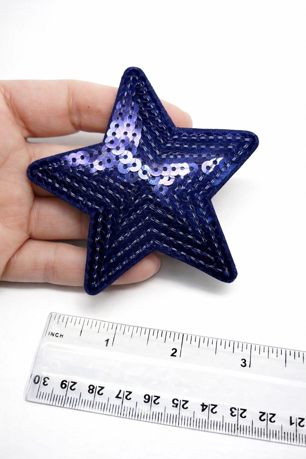 Sequin Heart & Star Iron On Patches, DIY Appliques