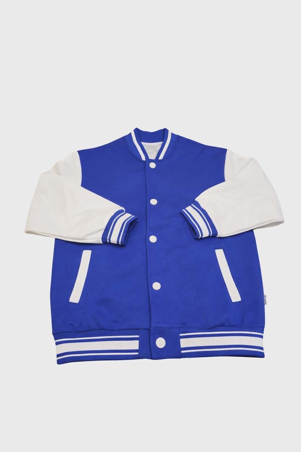 Personalized Kids Varsity Jacket: Custom Name Tennis Letterman Coat – Pink/Blue
