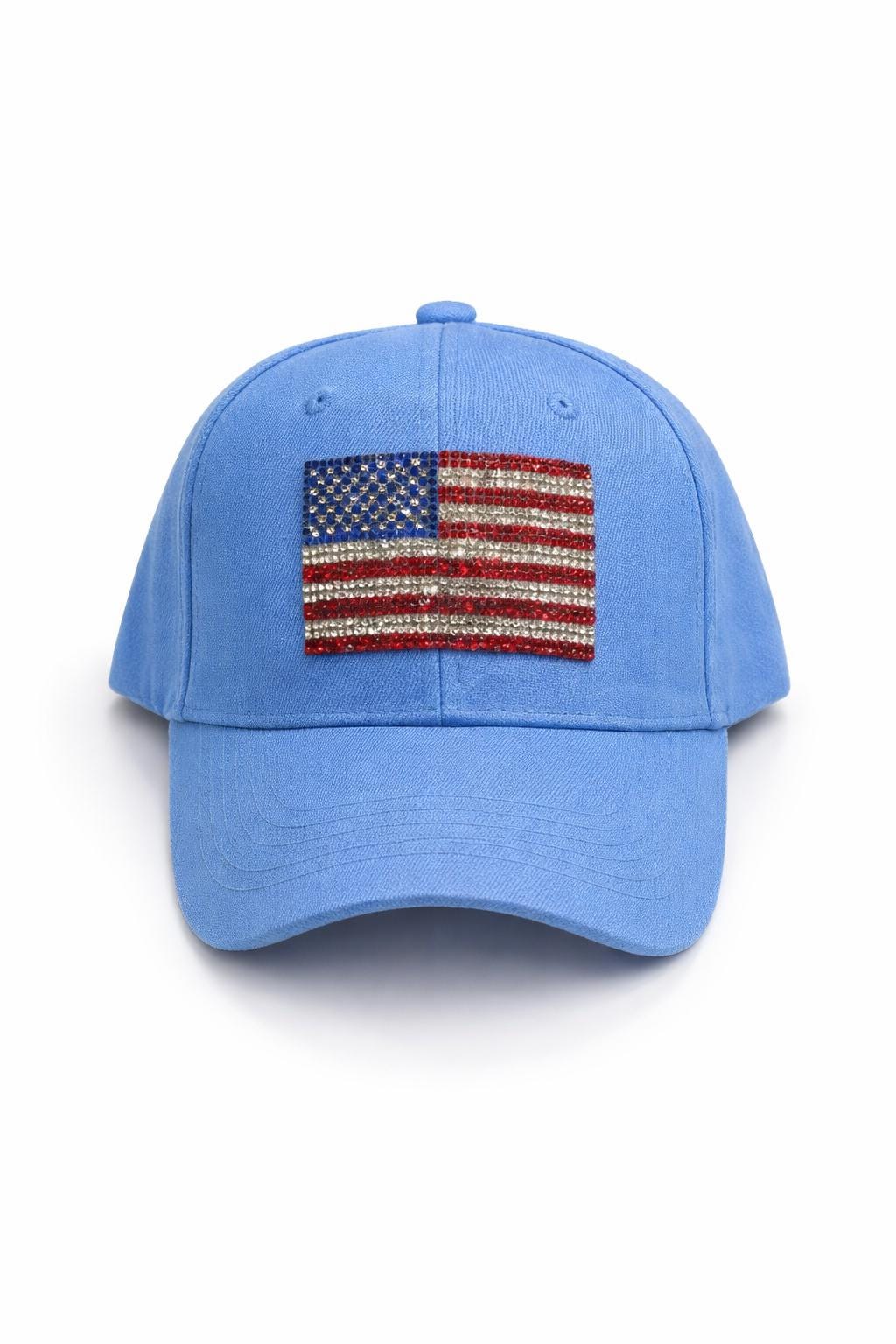 Rhinestone American Flag Baseball Cap, Patriotic USA Hat
