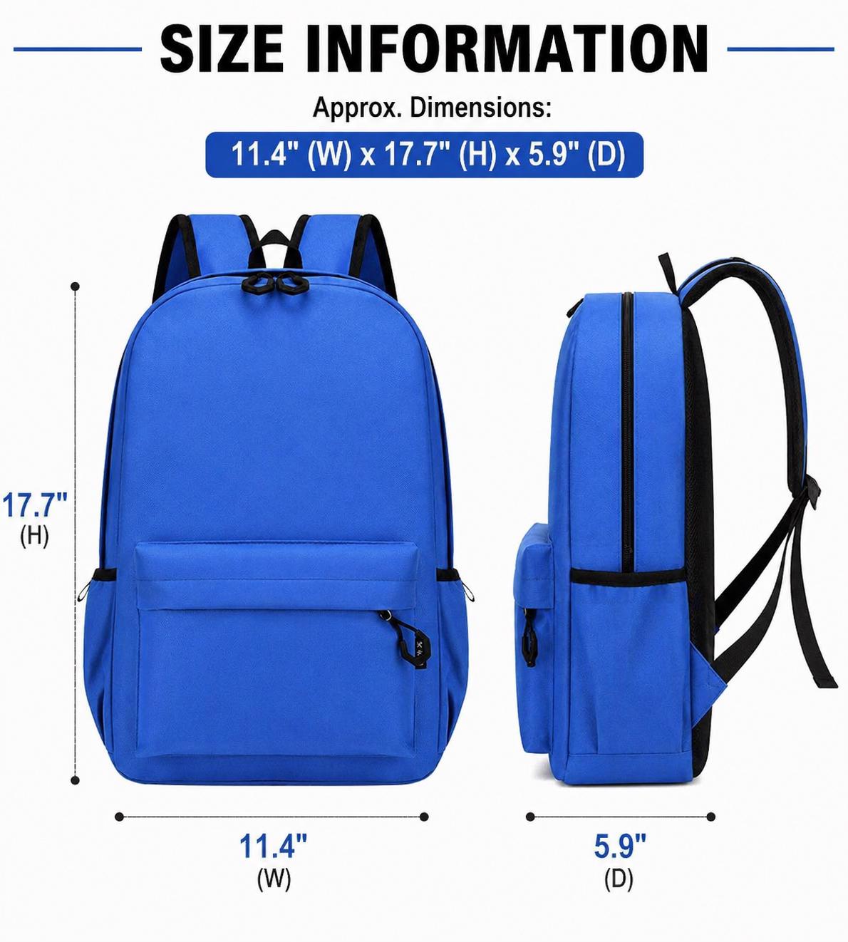 Personalized Backpack, Custom Name Monogram School Bag, 12 Designs