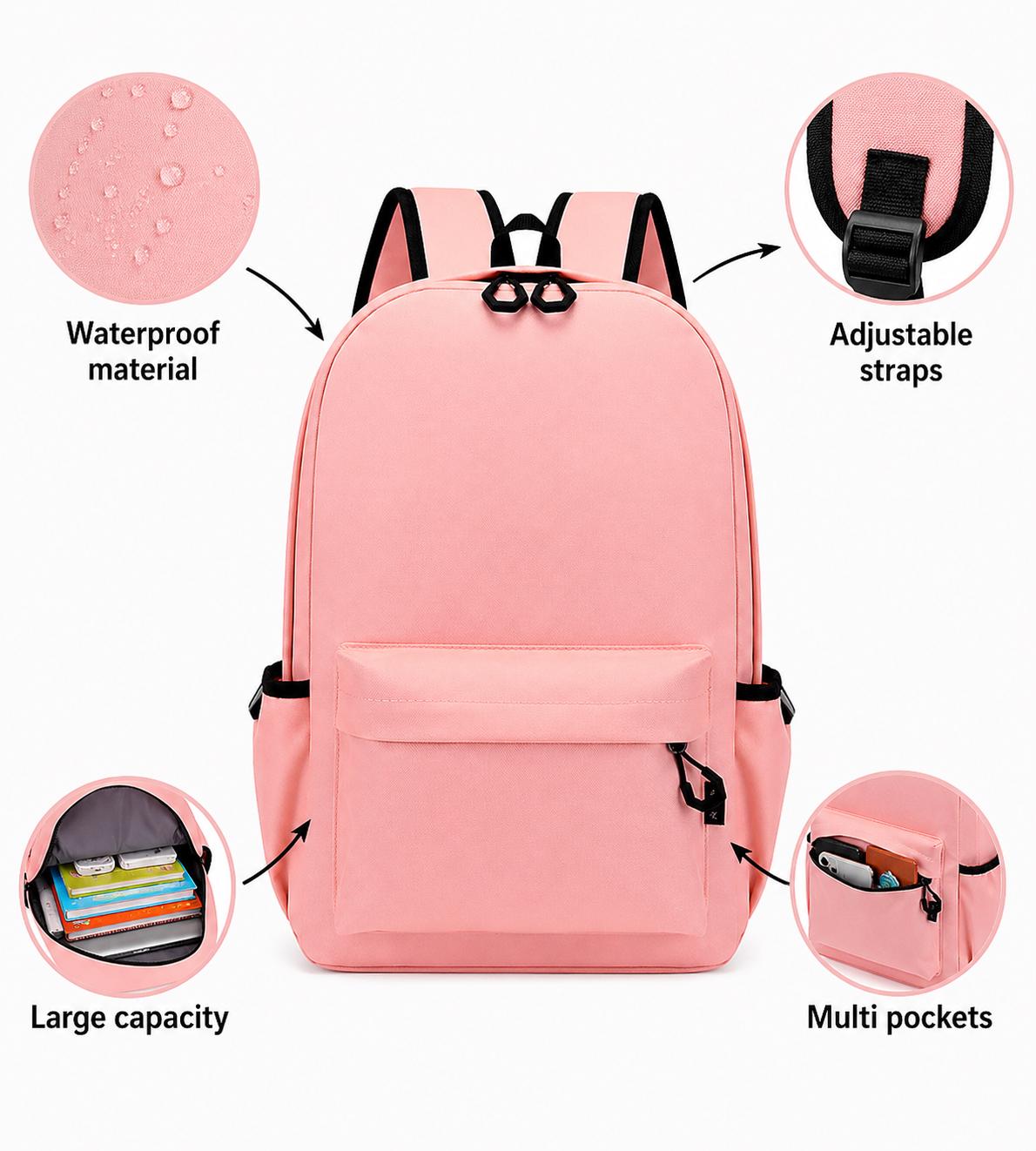 Personalized Backpack, Custom Name Monogram School Bag, 12 Designs
